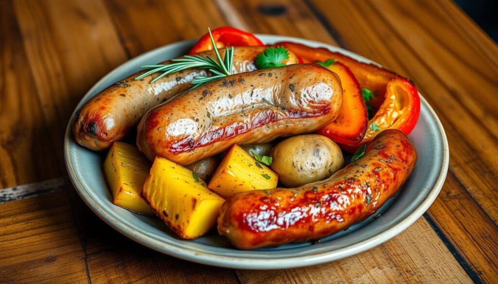 italian sausage and roasted potatoes