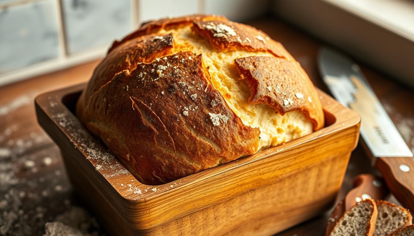 sourdough in loaf pan