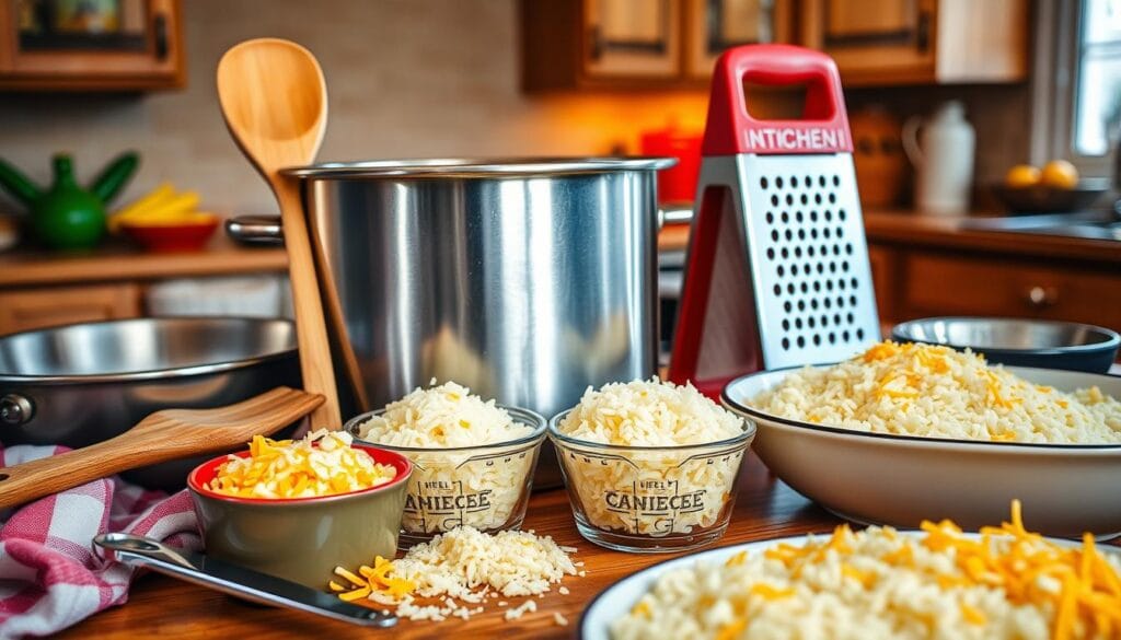 Kitchen Equipment for Cheesy Rice Dishes