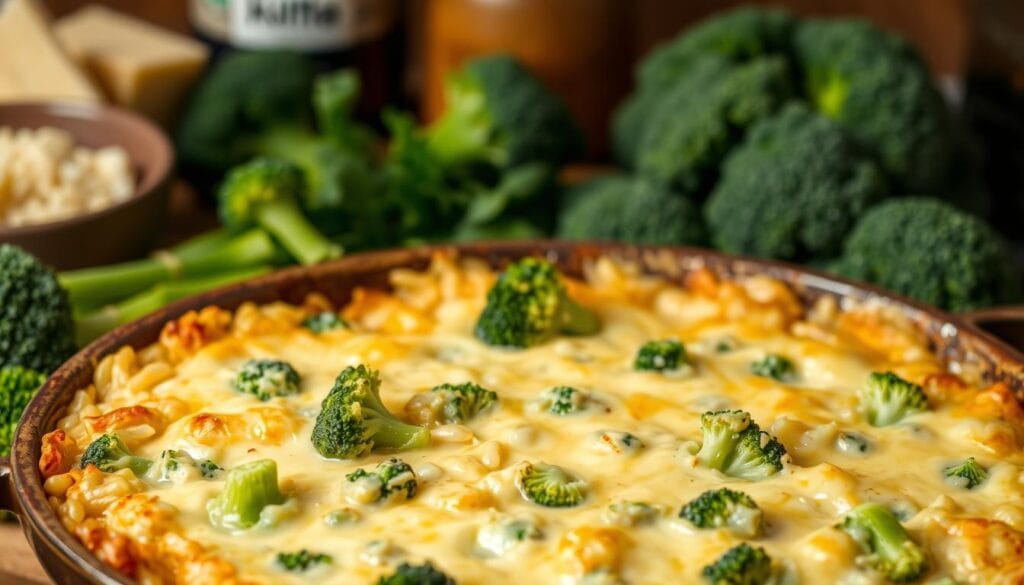 broccoli cheese rice bake