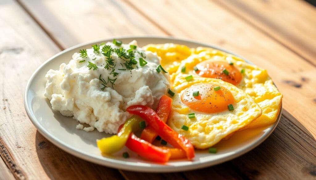 cottage cheese and eggs breakfast