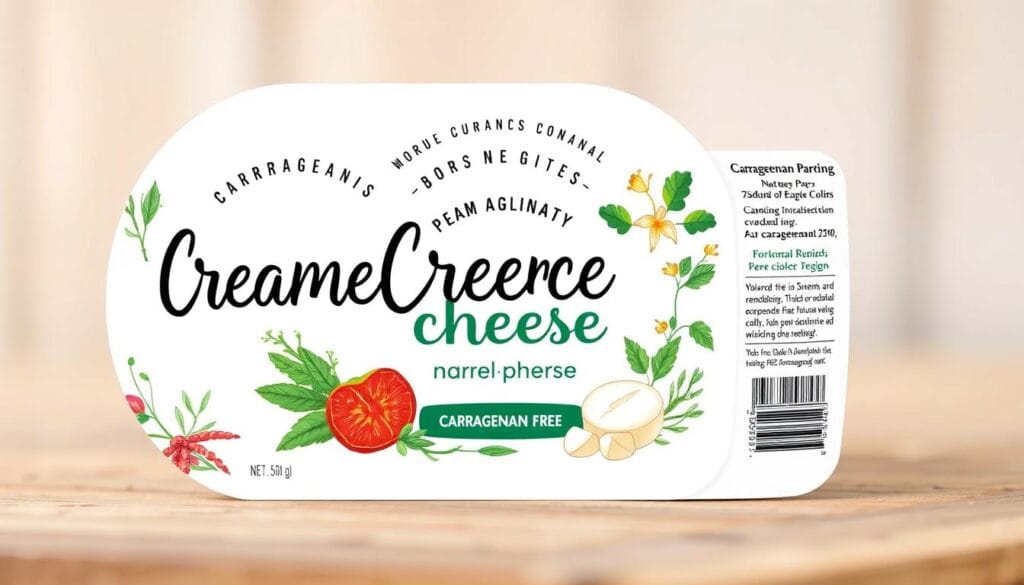 cream cheese label