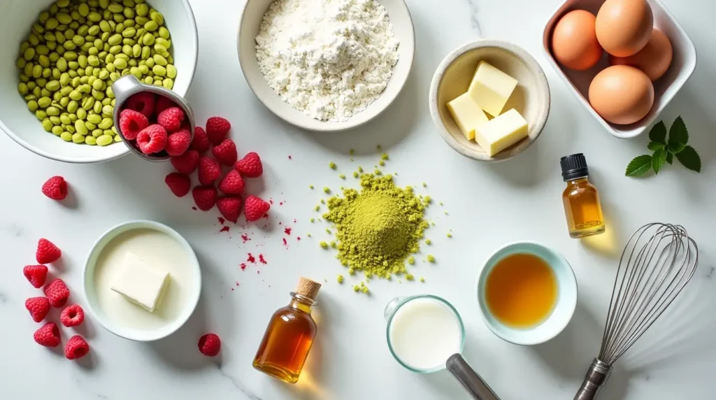 pistachio raspberry cake ingredients